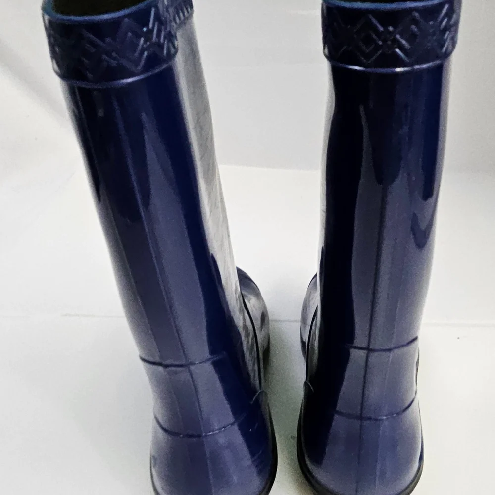 UGG Australia Rubber Rain Boots Waterproof Outdoor‎ Blue Size 6 Women's 1014452